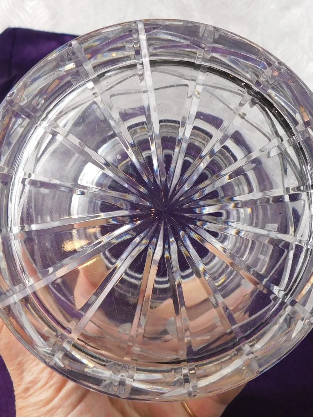 Clear Cut Crystal Biscuit Barrel with Lid # 27672